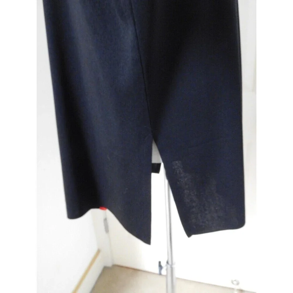 Women's EXCLUSIVELY MISOOK Black with Red Trim Open Front Long Cardigan Small